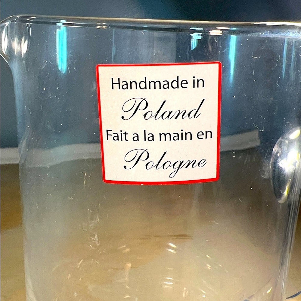 Handmade Glass Pitcher from Poland - Picture 2 of 4